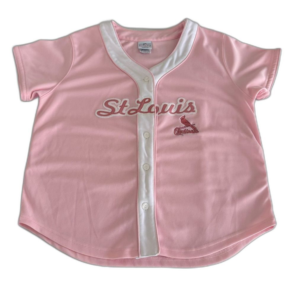 Genuine Merchandise Women's L Pink St. Louis Cardinals Baseball Jersey MLB